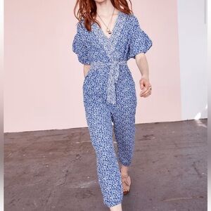 Ulla Johnson Reiko Blue Floral Jumpsuit 💙